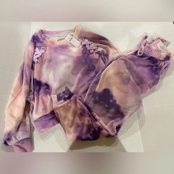 Justice Matching Sets Justice Girls Nwt Velour Sweatsuit